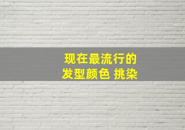 现在最流行的发型颜色 挑染